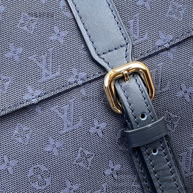 Louis Vuitton-style Saumur Large Monogram canvas shoulder bag M42352 blue M42351 green and M42350 gray