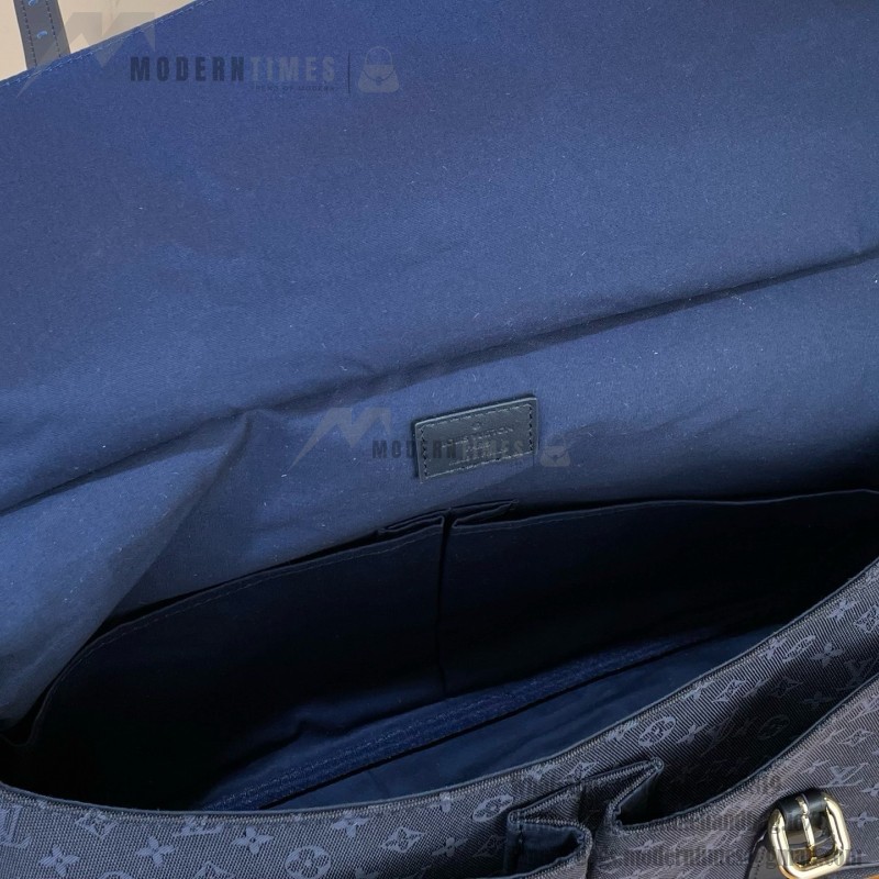 Louis Vuitton-style Saumur Large Monogram canvas shoulder bag M42352 blue M42351 green and M42350 gray