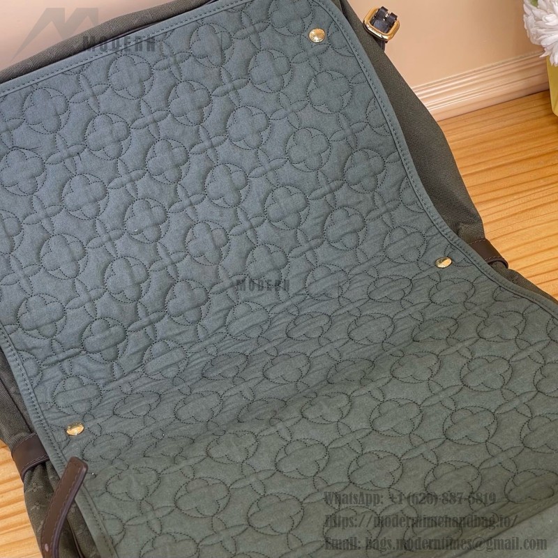 Louis Vuitton-style Saumur Large Monogram canvas shoulder bag M42352 blue M42351 green and M42350 gray