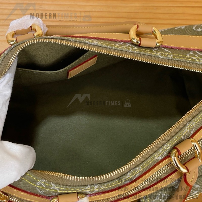 Louis Vuitton-style vintage denim shoulder bag M95019 blue M95214 pink and M95215 green