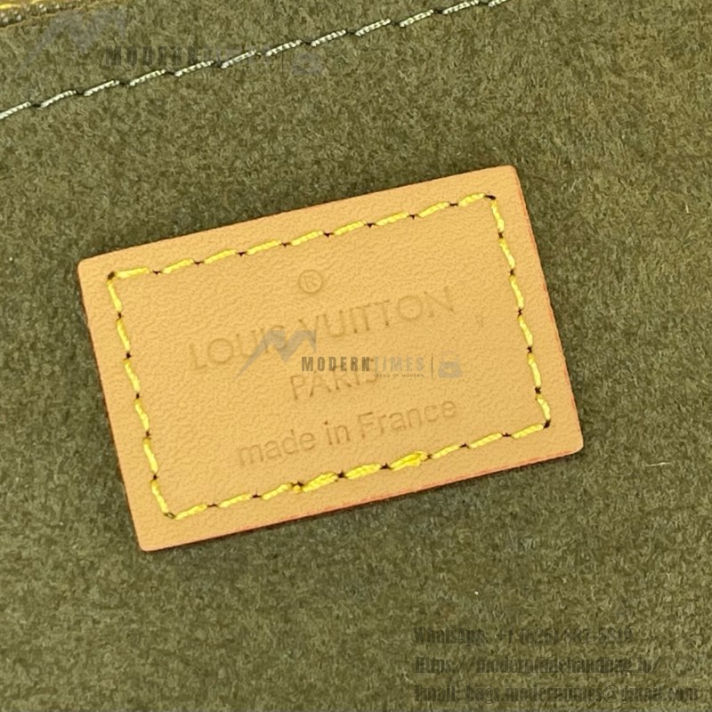 Louis Vuitton-style vintage denim shoulder bag M95019 blue M95214 pink and M95215 green