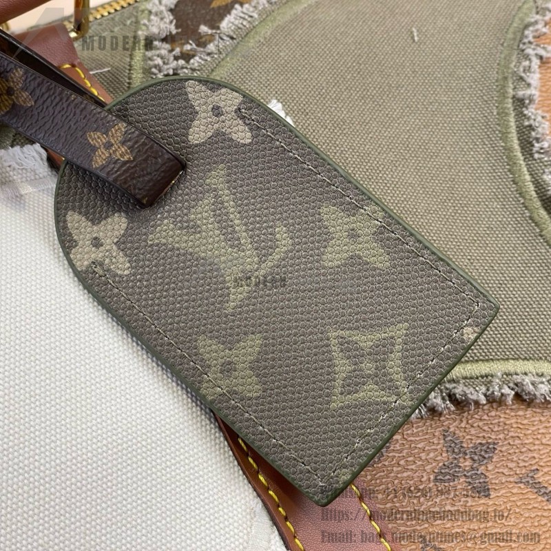 Louis Vuitton Keepall Bandoulière 50 M29190 Monogram Khaki floral travel duffle bag