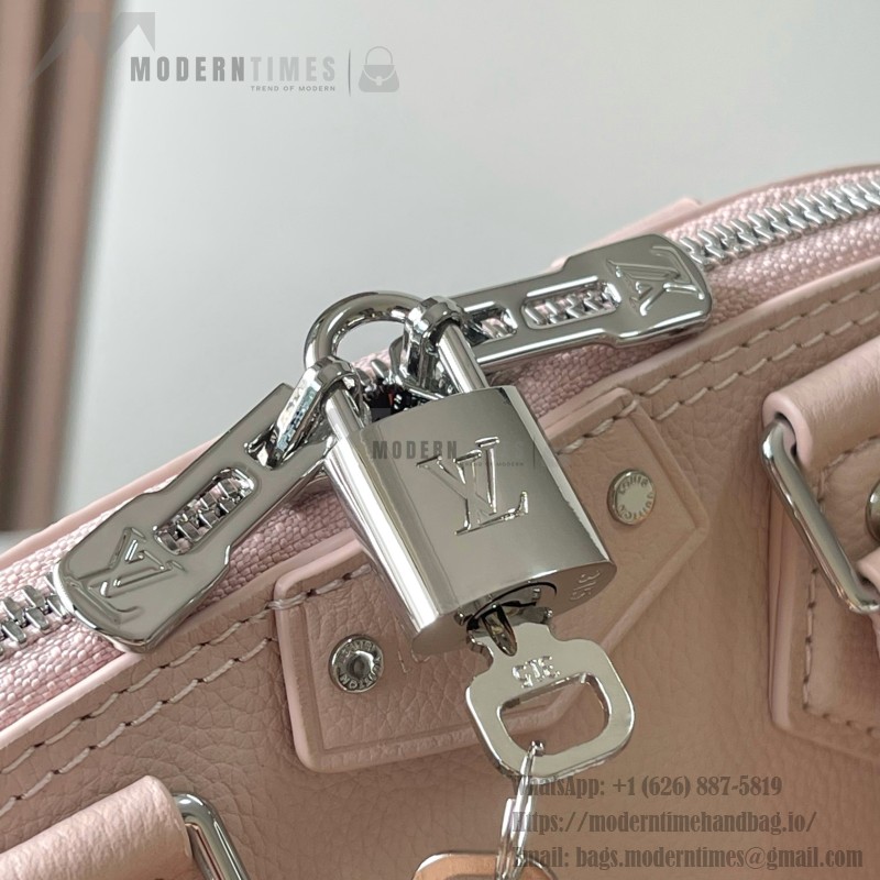 Louis Vuitton Alma BB M2A301 premium fabric handbag with polished metal hardware