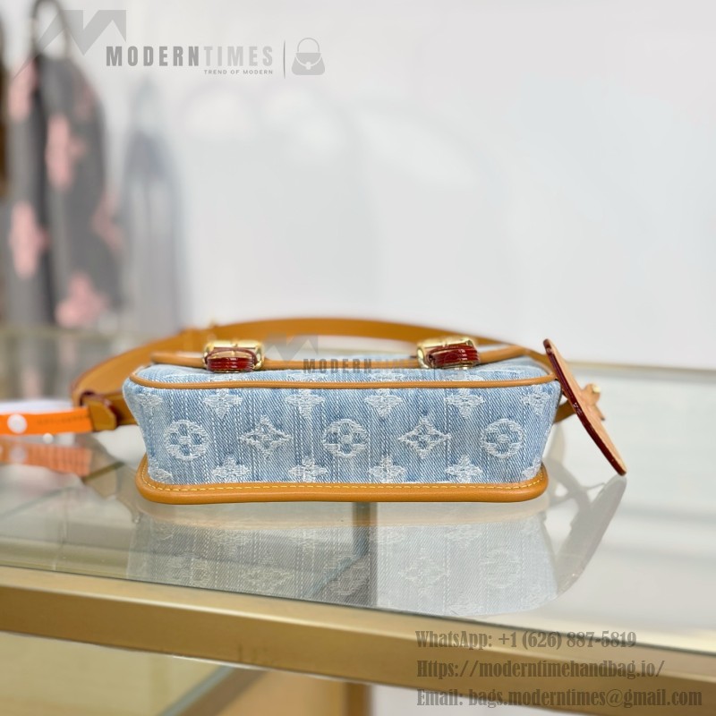 Louis Vuitton Satchel Mini M2A647 Denim Blue premium fabric crossbody bag