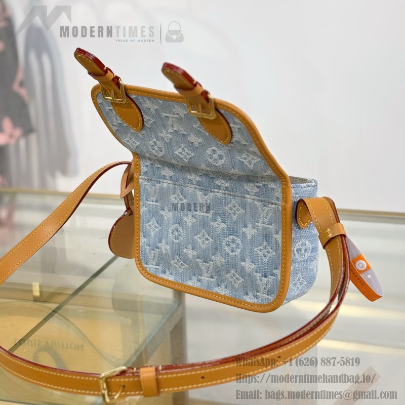 Louis Vuitton Satchel Mini M2A647 Denim Blue premium fabric crossbody bag