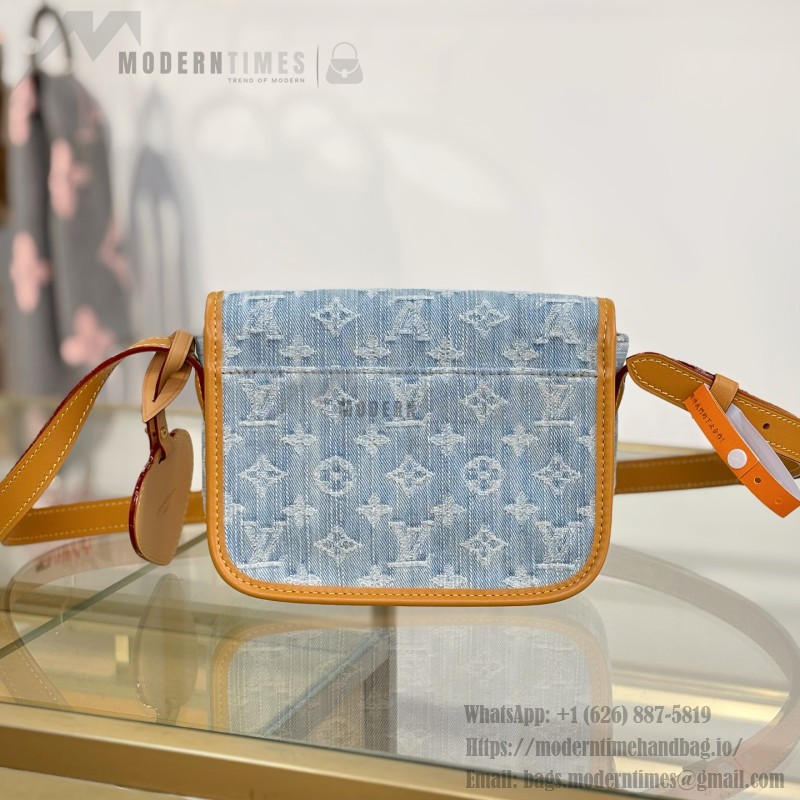 Louis Vuitton Satchel Mini M2A647 Denim Blue premium fabric crossbody bag