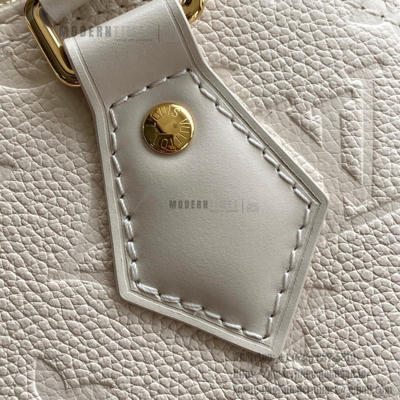 Louis Vuitton Alma BB M2A357 shell-shaped premium fabric handbag with metal hardware