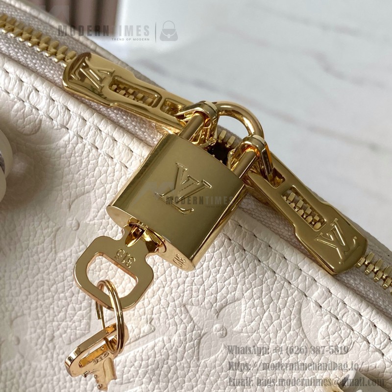 Louis Vuitton Alma BB M2A357 shell-shaped premium fabric handbag with metal hardware