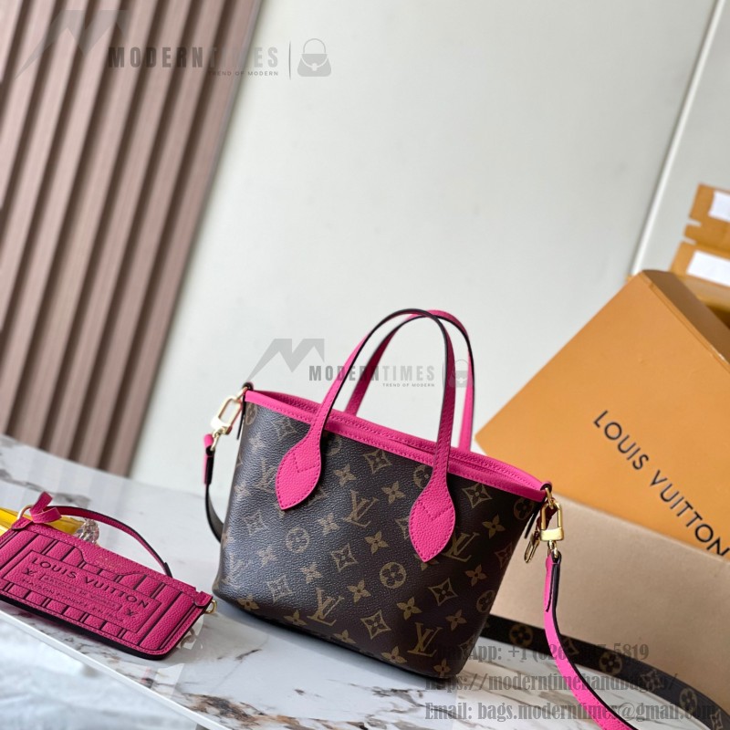  Louis Vuitton Neverfull Bandoulière Inside Out BB reversible handbag in White Green, Pink White, Brown and Rose Pink