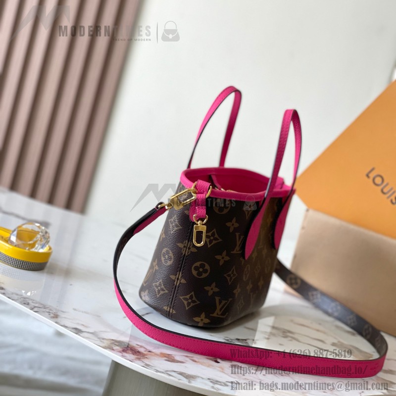  Louis Vuitton Neverfull Bandoulière Inside Out BB reversible handbag in White Green, Pink White, Brown and Rose Pink