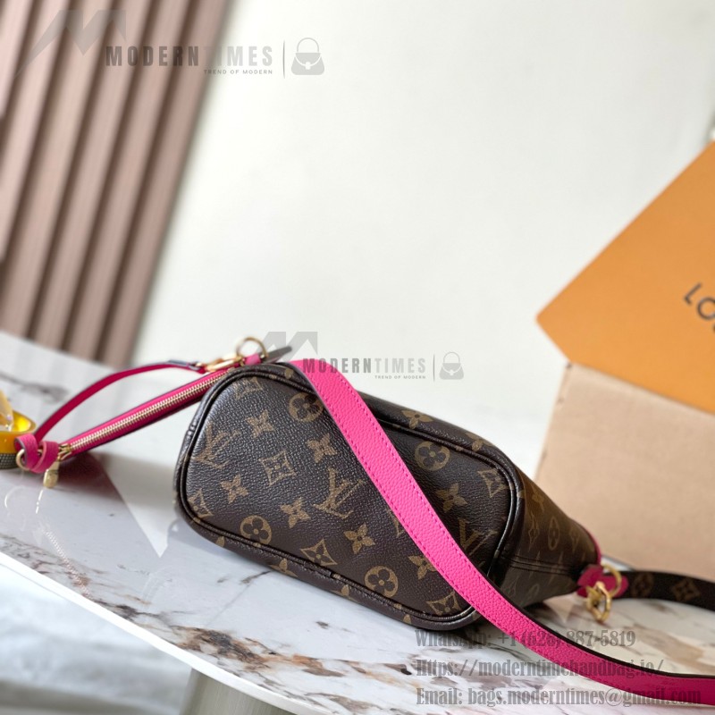  Louis Vuitton Neverfull Bandoulière Inside Out BB reversible handbag in White Green, Pink White, Brown and Rose Pink