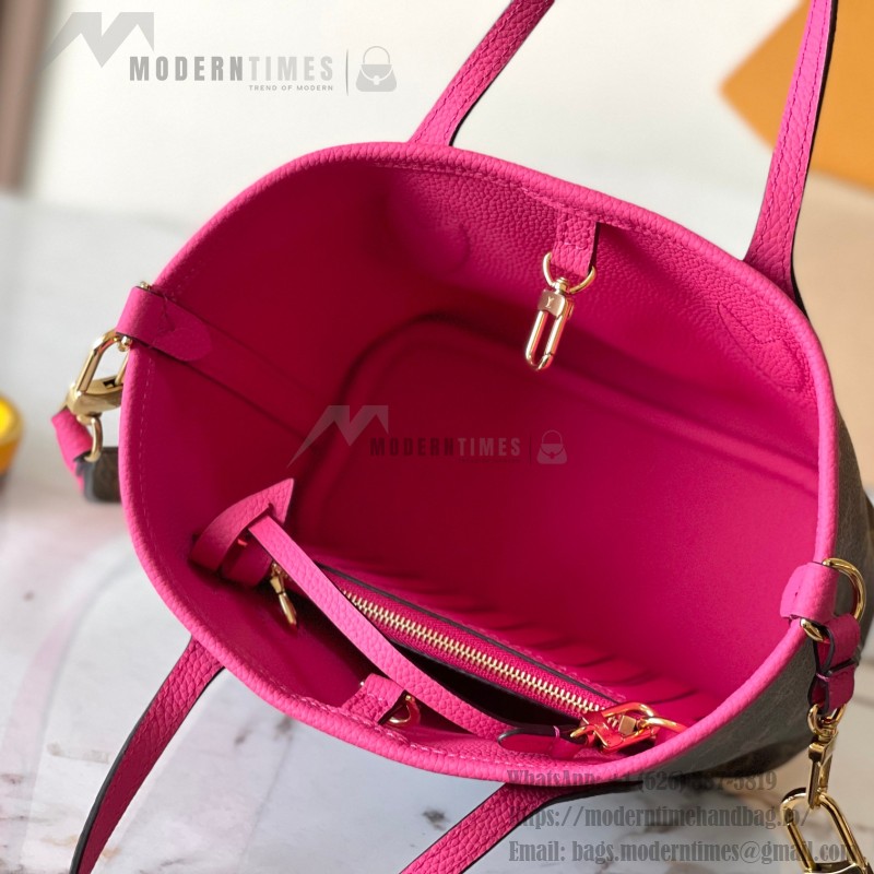  Louis Vuitton Neverfull Bandoulière Inside Out BB reversible handbag in White Green, Pink White, Brown and Rose Pink