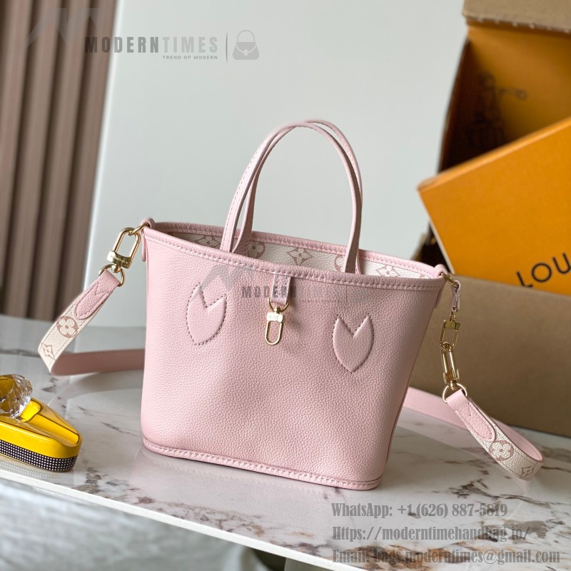  Louis Vuitton Neverfull Bandoulière Inside Out BB reversible handbag in White Green, Pink White, Brown and Rose Pink
