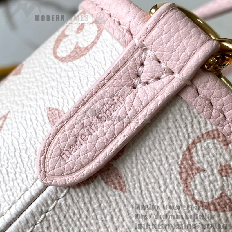  Louis Vuitton Neverfull Bandoulière Inside Out BB reversible handbag in White Green, Pink White, Brown and Rose Pink