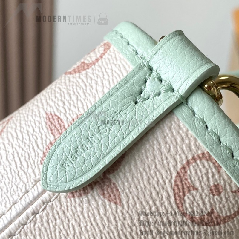  Louis Vuitton Neverfull Bandoulière Inside Out BB reversible handbag in White Green, Pink White, Brown and Rose Pink