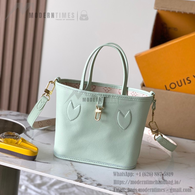  Louis Vuitton Neverfull Bandoulière Inside Out BB reversible handbag in White Green, Pink White, Brown and Rose Pink