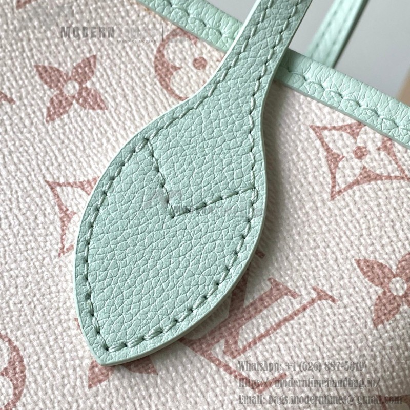 Louis Vuitton Neverfull Bandoulière Inside Out BB reversible handbag in White Green, Pink White, Brown and Rose Pink