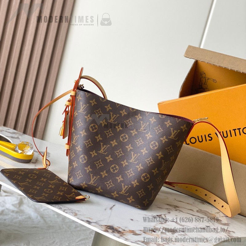 Louis Vuitton All In MM M29628 Monogram premium fabric handbag with metal hardware