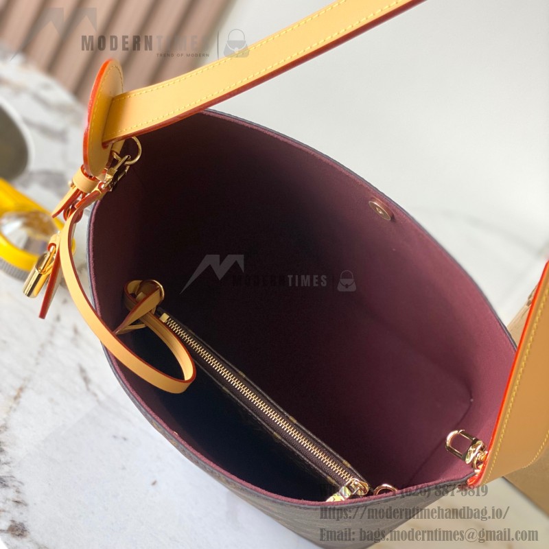 Louis Vuitton All In MM M29628 Monogram premium fabric handbag with metal hardware