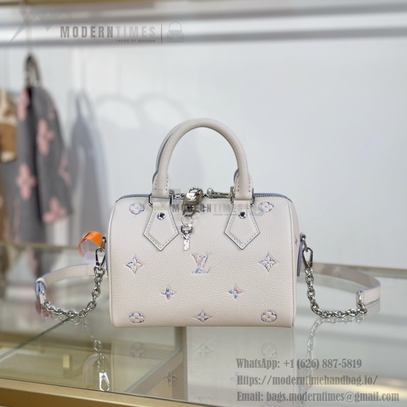 Louis Vuitton Speedy Bandoulière 20 M2A099 premium fabric handbag with metal hardware