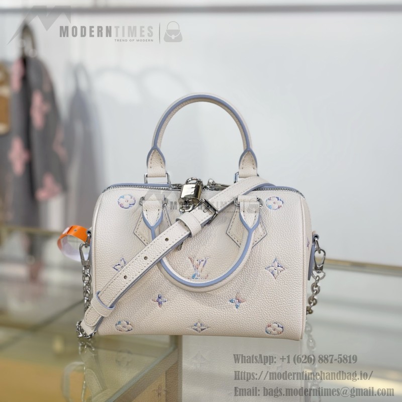 Louis Vuitton Speedy Bandoulière 20 M2A099 premium fabric handbag with metal hardware