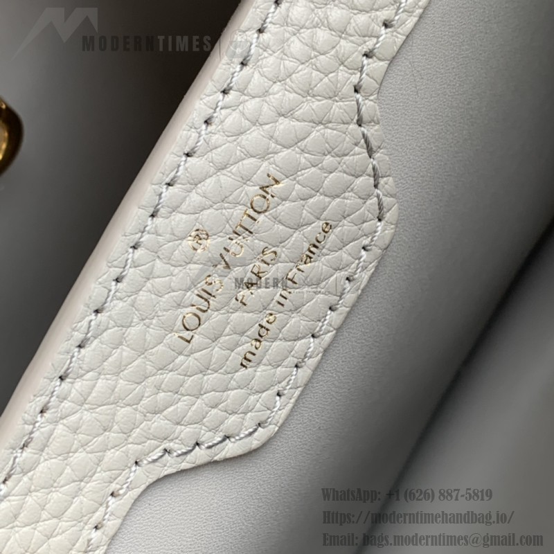 Louis Vuitton Capucines MM Handbag M21296 Medium in Grey Leather