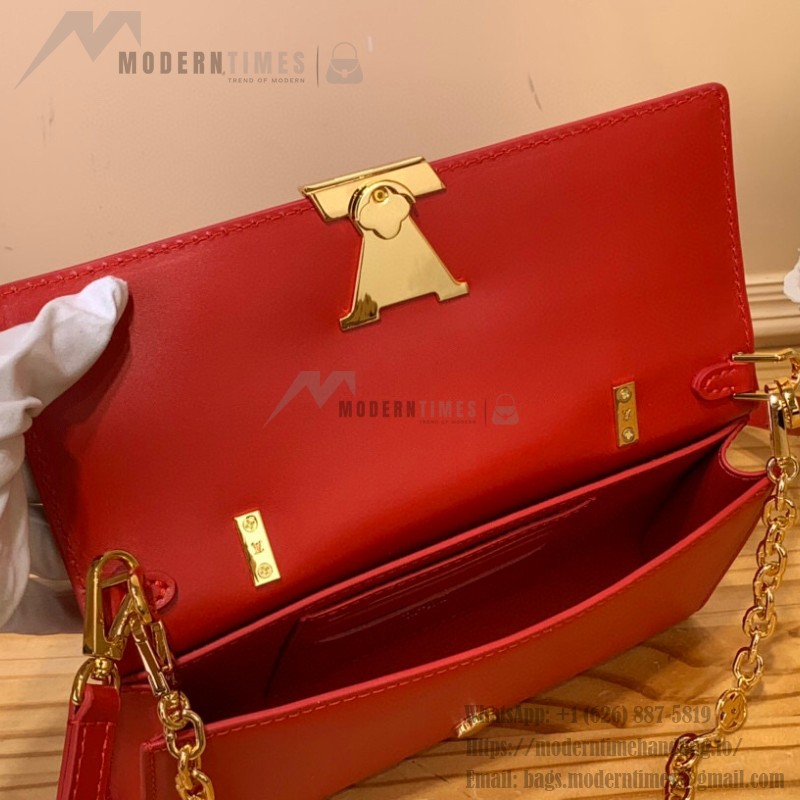 Wallet On Chain Capucines Red Bag M12405
