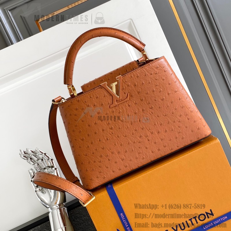Brown Dynamic Chip Premium Leather Replica Handbag M24714