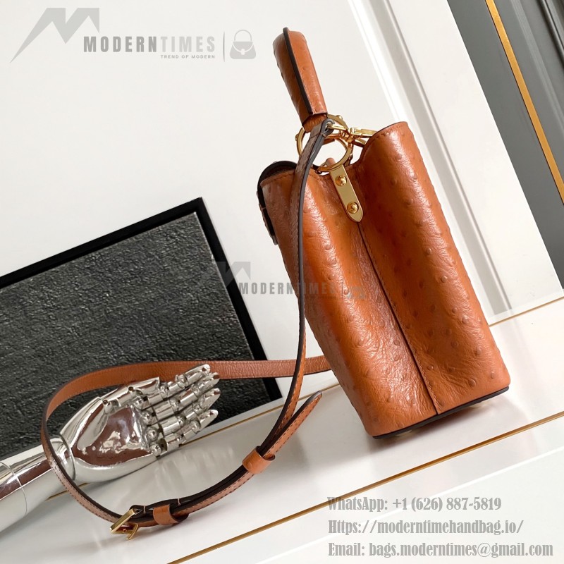 Brown Dynamic Chip Premium Leather Replica Handbag M24714