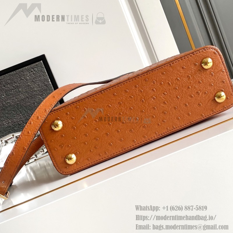 Brown Dynamic Chip Premium Leather Replica Handbag M24714