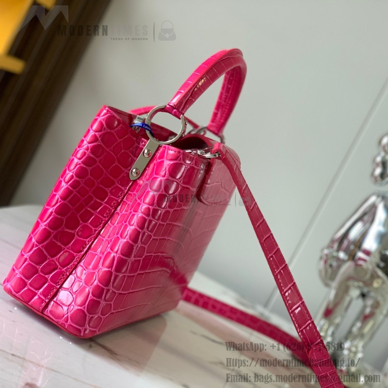 Louis Vuitton Capucines BB M92173 Light Plum Pink Taurillon Leather Handbag