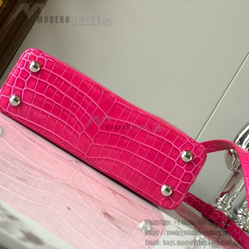 Louis Vuitton Capucines BB M92173 Light Plum Pink Taurillon Leather Handbag