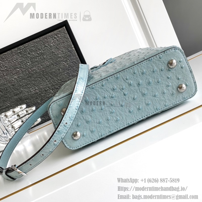 Louis Vuitton Capucines BB Light Blue Taurillon Leather Handbag M24713 M24714