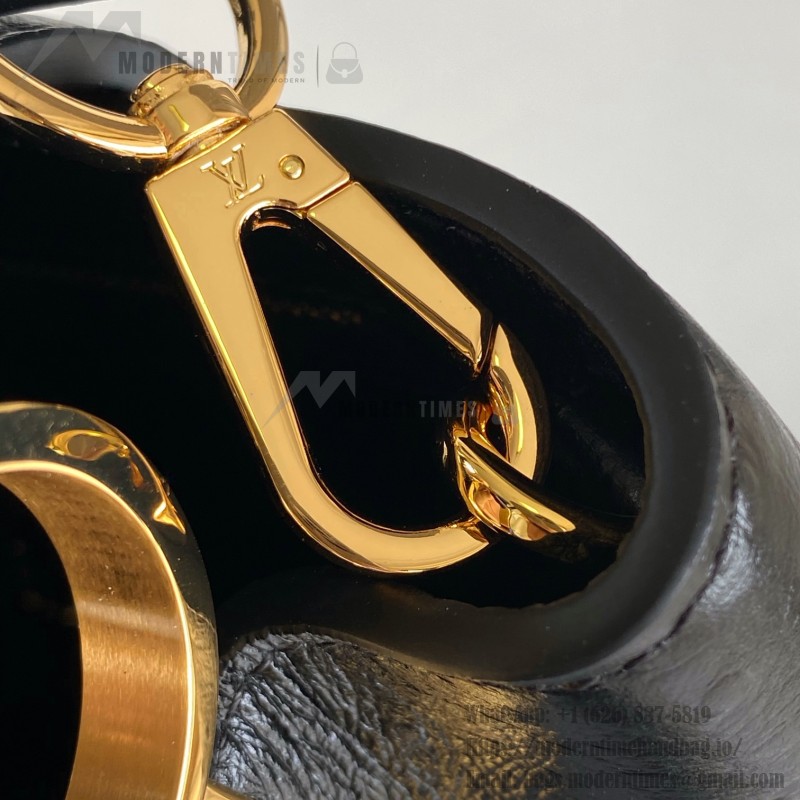Louis Vuitton Capucines BB Black Custom Taurillon Leather Handbag M24713 M24714