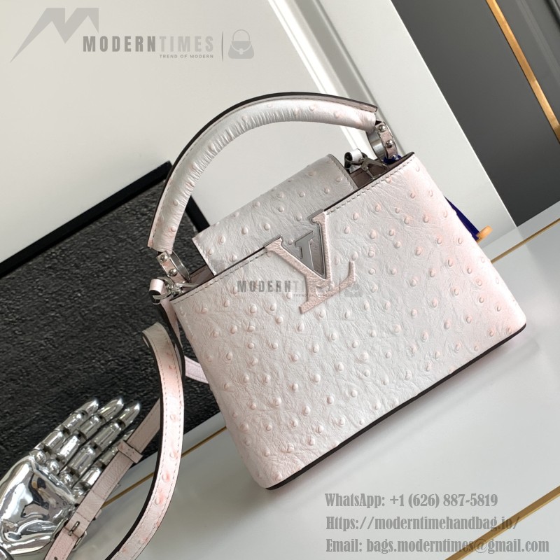 Louis Vuitton Capucines BB Gradient White Taurillon Leather Handbag M24713 M24714