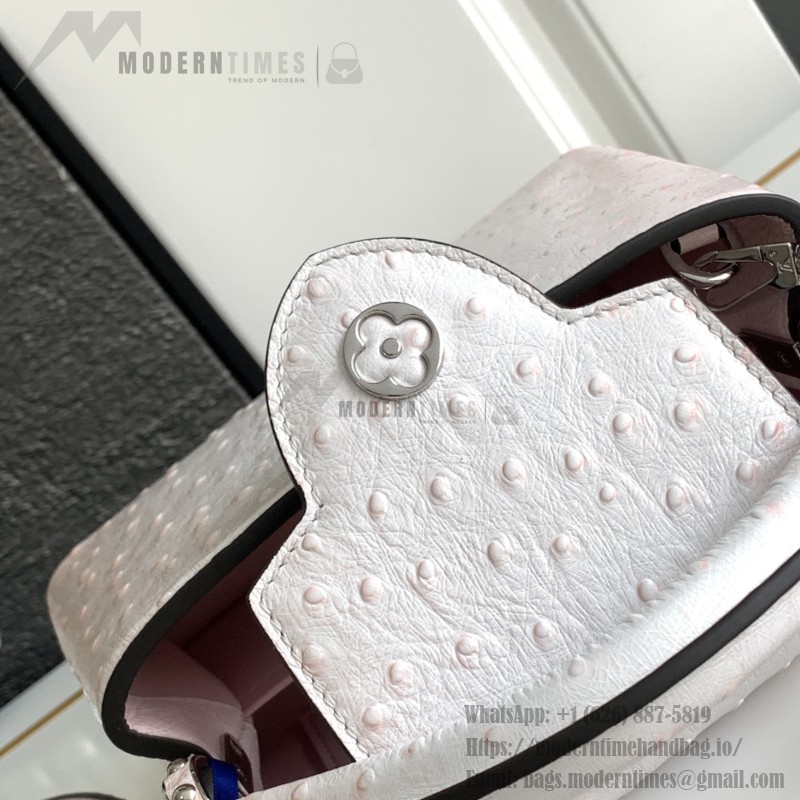 Louis Vuitton Capucines BB Gradient White Taurillon Leather Handbag M24713 M24714