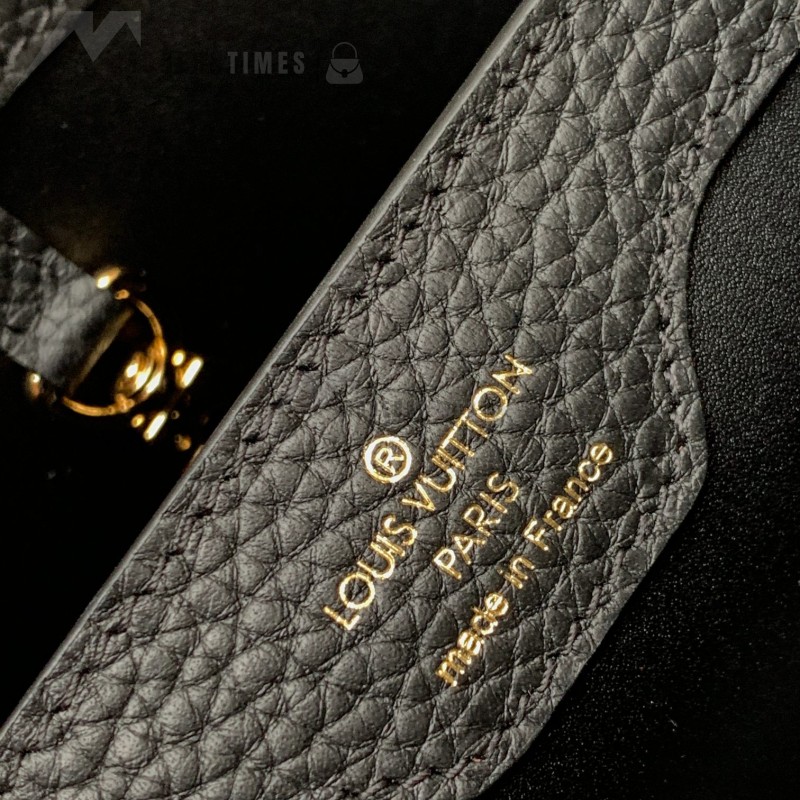 Louis Vuitton Capucines BB Black and Grey Handbag Custom M20844 M20845