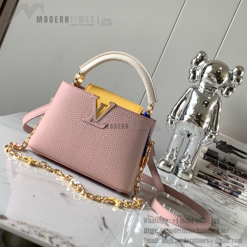 Louis Vuitton Capucines BB Grapefruit Powder Handbag Custom M20844 M20845