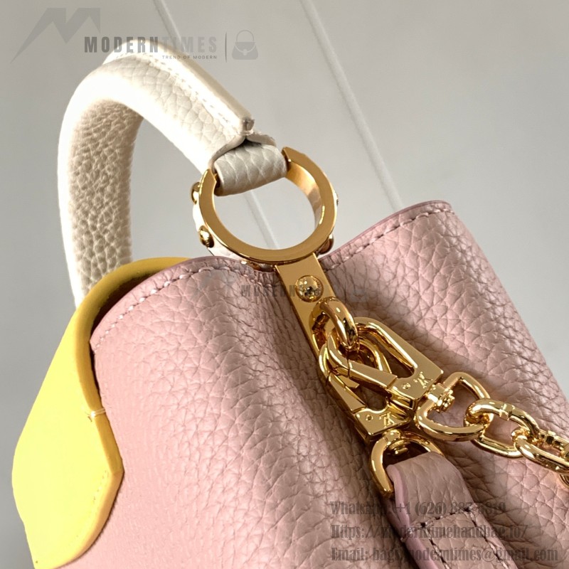 Louis Vuitton Capucines BB Grapefruit Powder Handbag Custom M20844 M20845