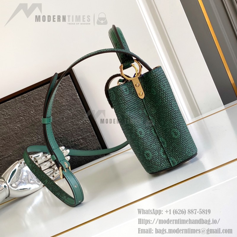 Louis Vuitton Capucines Green Lizard Replica Handbag M98156 M98177