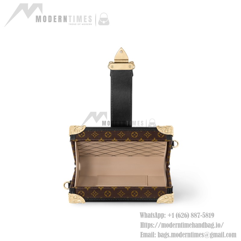 Louis Vuitton Petite Malle Monogram Canvas Handbag M13738 Front View