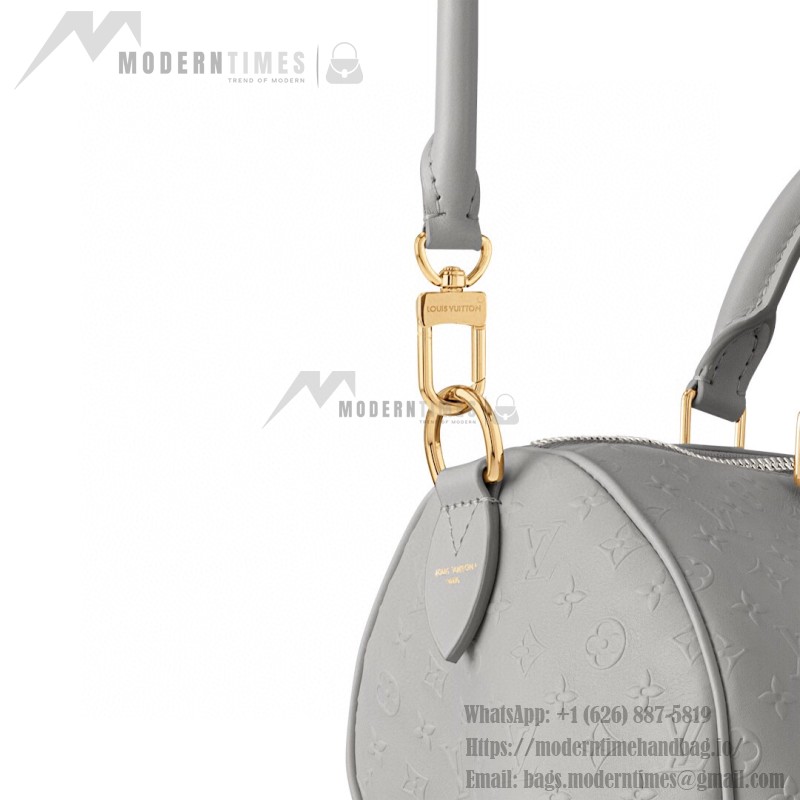 Louis Vuitton Speedy Soft 30 Grey Minigram Bold Handbag M25670 Front View