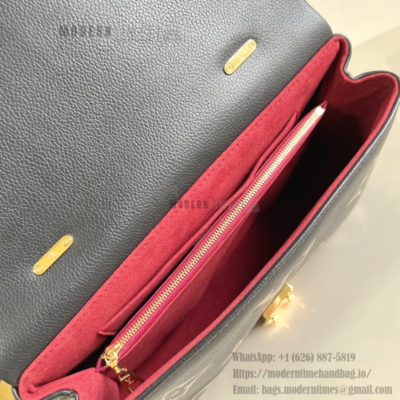 Louis Vuitton Madeleine MM Handbag M46041 Black Monogram Empreinte Replica