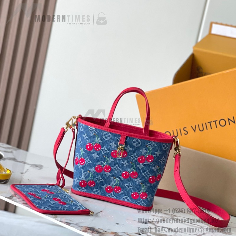 Louis Vuitton Neverfull Inside Out BB Handbag M14997 Denim Cherry Replica – ModernTimeHandbag