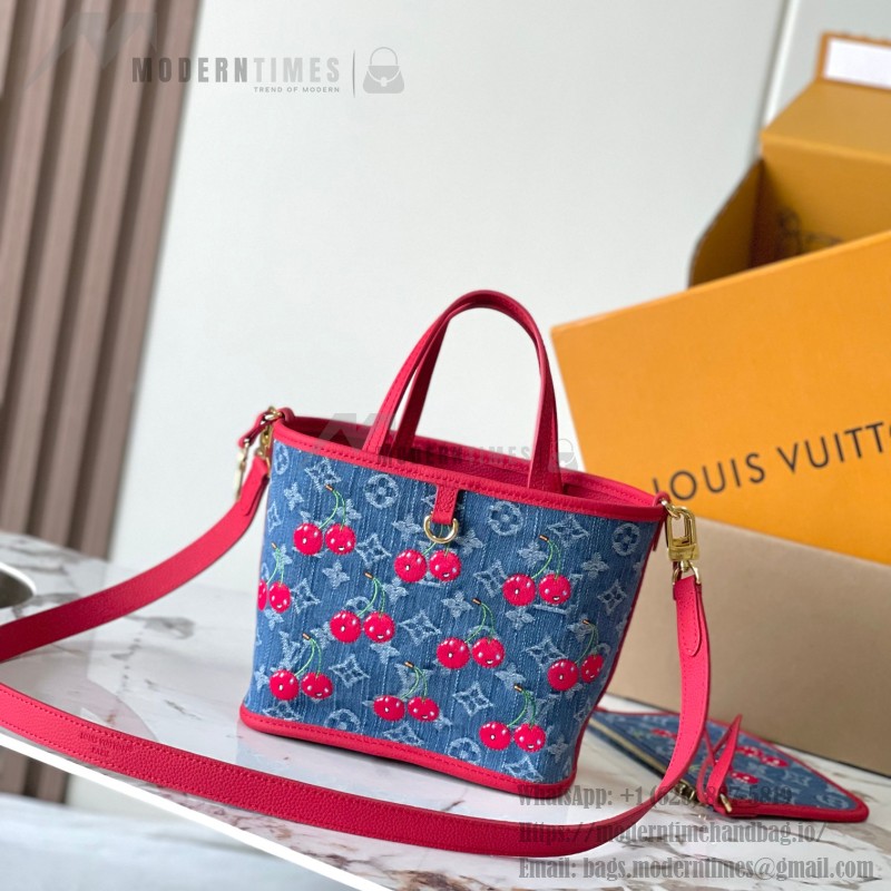 Louis Vuitton Neverfull Inside Out BB Handbag M14997 Denim Cherry Replica – ModernTimeHandbag