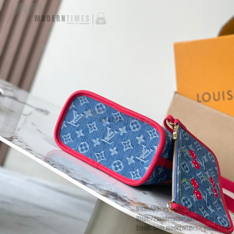 Louis Vuitton Neverfull Inside Out BB Handbag M14997 Denim Cherry Replica – ModernTimeHandbag