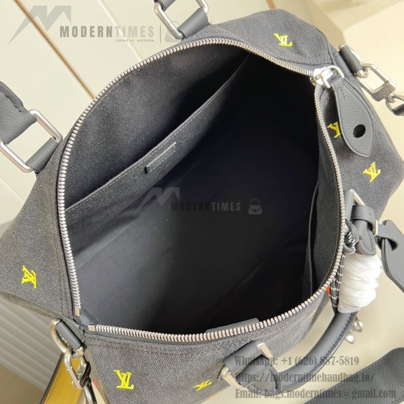 Louis Vuitton Speedy 40 Bandoulière M14136 LV Blason Denim Replica – ModernTimeHandbag