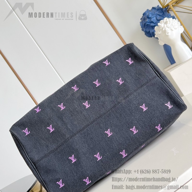 Louis Vuitton Speedy 40 Bandoulière M14136 LV Blason Denim Replica – ModernTimeHandbag