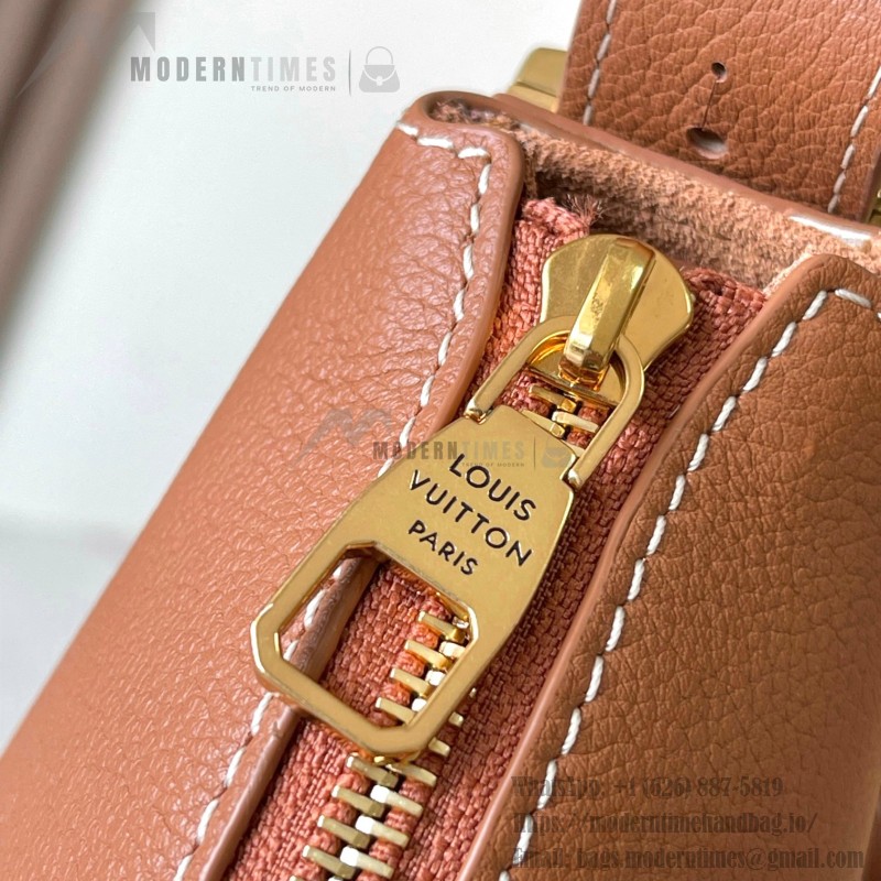 Louis Vuitton Low Key Cookie Medium Handbag – Black Apricot Brown – MB163C Chip