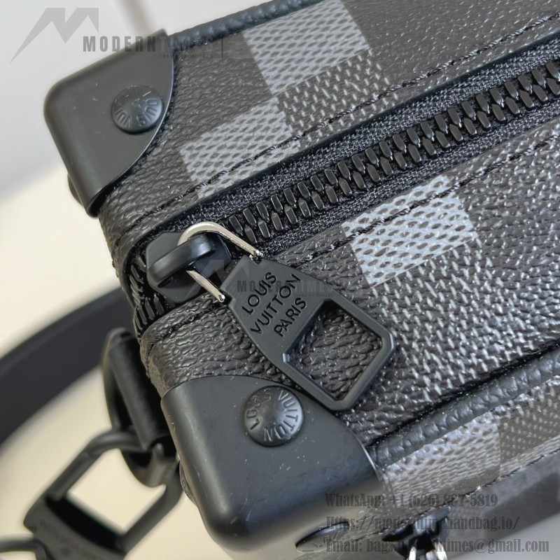Louis Vuitton Mini Soft Trunk M14922 Damoflage Black Canvas Bag